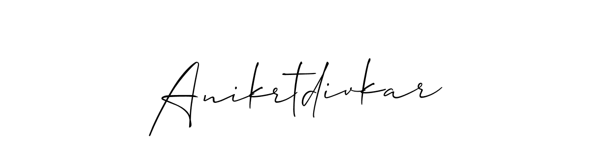 Similarly Allison_Script is the best handwritten signature design. Signature creator online .You can use it as an online autograph creator for name Anikrtdivkar. Anikrtdivkar signature style 2 images and pictures png