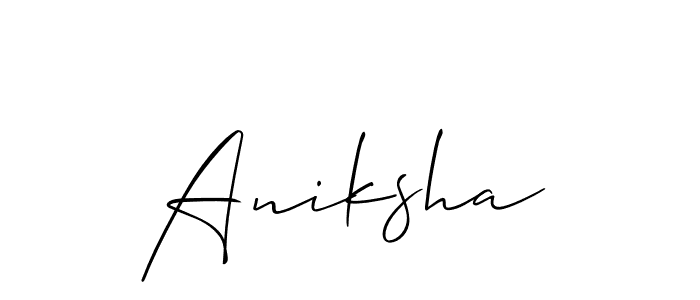 How to make Aniksha signature? Allison_Script is a professional autograph style. Create handwritten signature for Aniksha name. Aniksha signature style 2 images and pictures png