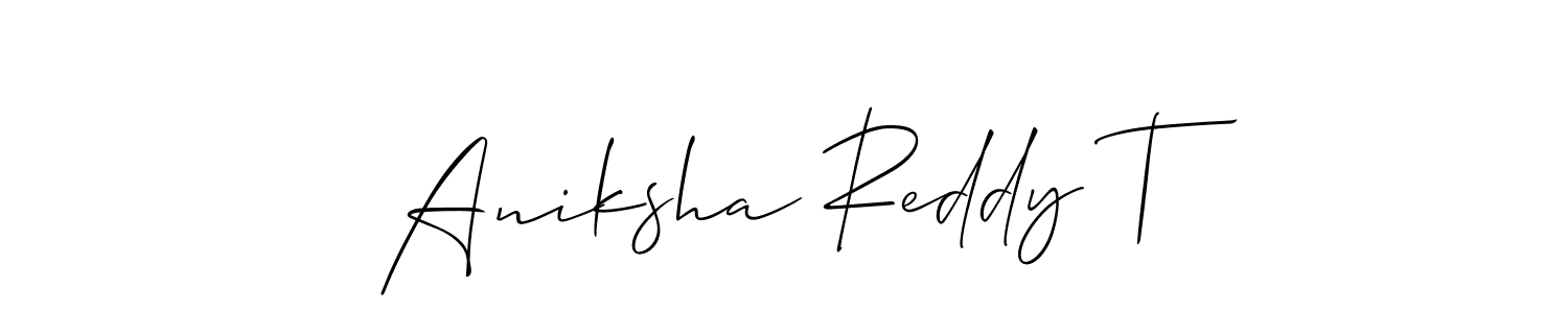 Aniksha Reddy T stylish signature style. Best Handwritten Sign (Allison_Script) for my name. Handwritten Signature Collection Ideas for my name Aniksha Reddy T. Aniksha Reddy T signature style 2 images and pictures png