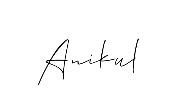 Use a signature maker to create a handwritten signature online. With this signature software, you can design (Allison_Script) your own signature for name Anikul. Anikul signature style 2 images and pictures png