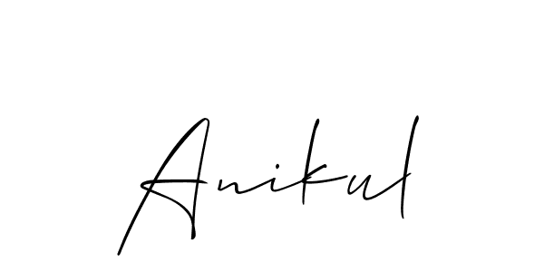 Use a signature maker to create a handwritten signature online. With this signature software, you can design (Allison_Script) your own signature for name Anikul. Anikul signature style 2 images and pictures png