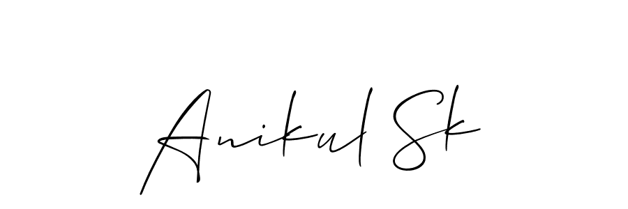 How to make Anikul Sk signature? Allison_Script is a professional autograph style. Create handwritten signature for Anikul Sk name. Anikul Sk signature style 2 images and pictures png