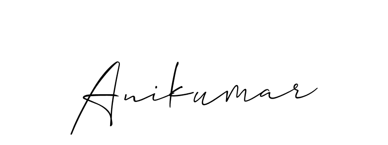 Create a beautiful signature design for name Anikumar. With this signature (Allison_Script) fonts, you can make a handwritten signature for free. Anikumar signature style 2 images and pictures png