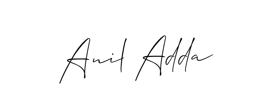 Also we have Anil Adda name is the best signature style. Create professional handwritten signature collection using Allison_Script autograph style. Anil Adda signature style 2 images and pictures png