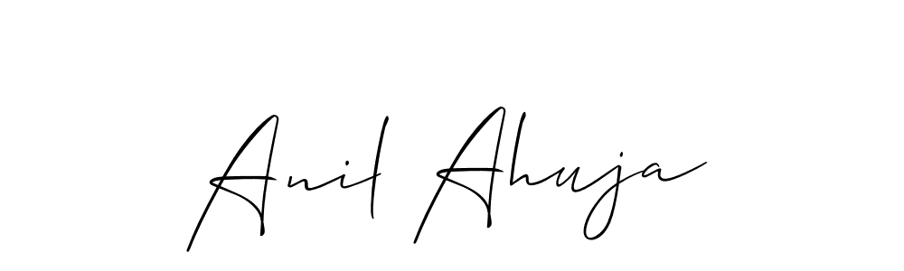 Allison_Script is a professional signature style that is perfect for those who want to add a touch of class to their signature. It is also a great choice for those who want to make their signature more unique. Get Anil Ahuja name to fancy signature for free. Anil Ahuja signature style 2 images and pictures png