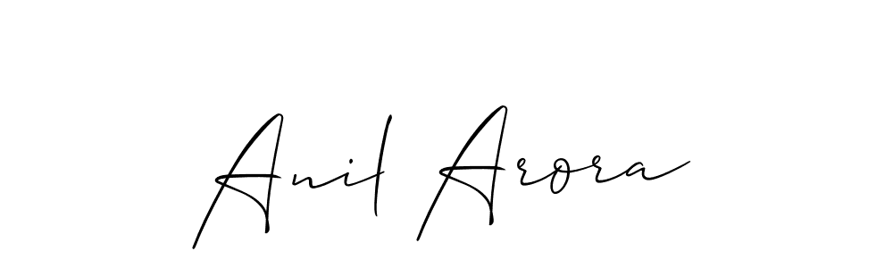 Design your own signature with our free online signature maker. With this signature software, you can create a handwritten (Allison_Script) signature for name Anil Arora. Anil Arora signature style 2 images and pictures png