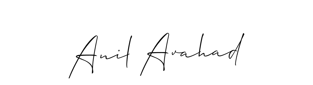 Create a beautiful signature design for name Anil Avahad. With this signature (Allison_Script) fonts, you can make a handwritten signature for free. Anil Avahad signature style 2 images and pictures png