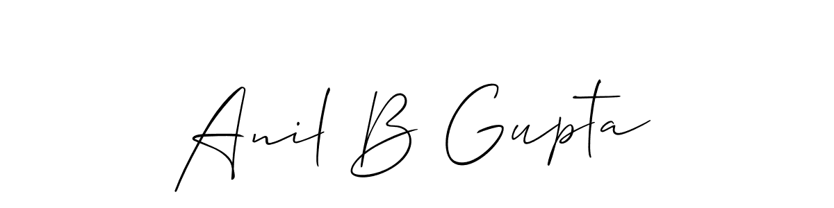 How to make Anil B Gupta name signature. Use Allison_Script style for creating short signs online. This is the latest handwritten sign. Anil B Gupta signature style 2 images and pictures png