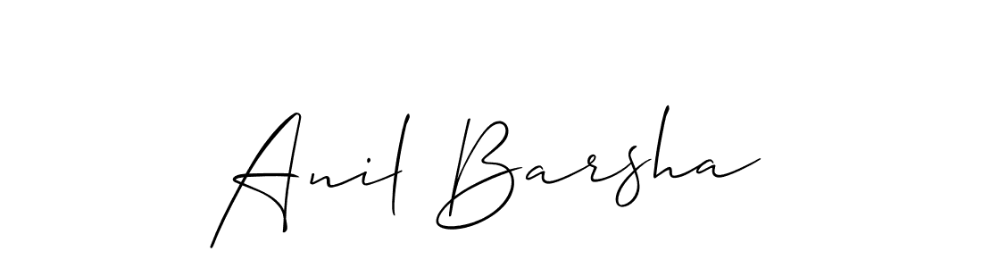 Use a signature maker to create a handwritten signature online. With this signature software, you can design (Allison_Script) your own signature for name Anil Barsha. Anil Barsha signature style 2 images and pictures png