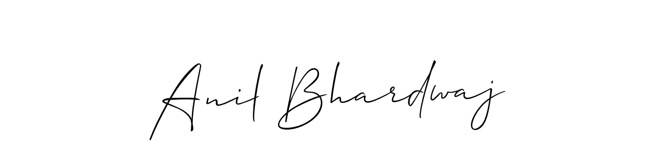 Make a beautiful signature design for name Anil Bhardwaj. With this signature (Allison_Script) style, you can create a handwritten signature for free. Anil Bhardwaj signature style 2 images and pictures png