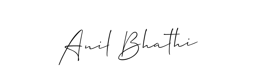 Anil Bhathi stylish signature style. Best Handwritten Sign (Allison_Script) for my name. Handwritten Signature Collection Ideas for my name Anil Bhathi. Anil Bhathi signature style 2 images and pictures png