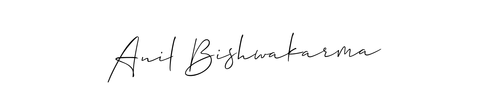Anil Bishwakarma stylish signature style. Best Handwritten Sign (Allison_Script) for my name. Handwritten Signature Collection Ideas for my name Anil Bishwakarma. Anil Bishwakarma signature style 2 images and pictures png