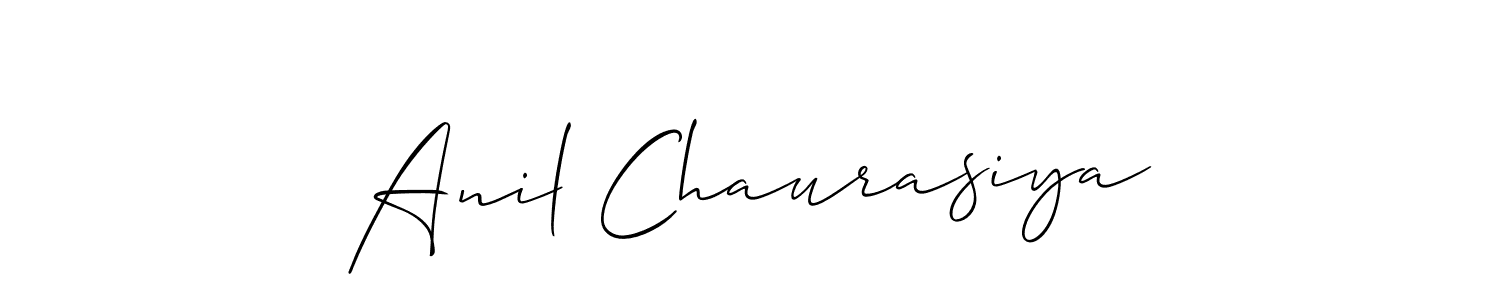 if you are searching for the best signature style for your name Anil Chaurasiya. so please give up your signature search. here we have designed multiple signature styles  using Allison_Script. Anil Chaurasiya signature style 2 images and pictures png