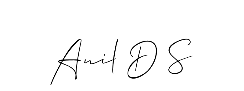 Design your own signature with our free online signature maker. With this signature software, you can create a handwritten (Allison_Script) signature for name Anil D S. Anil D S signature style 2 images and pictures png