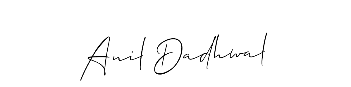 It looks lik you need a new signature style for name Anil Dadhwal. Design unique handwritten (Allison_Script) signature with our free signature maker in just a few clicks. Anil Dadhwal signature style 2 images and pictures png