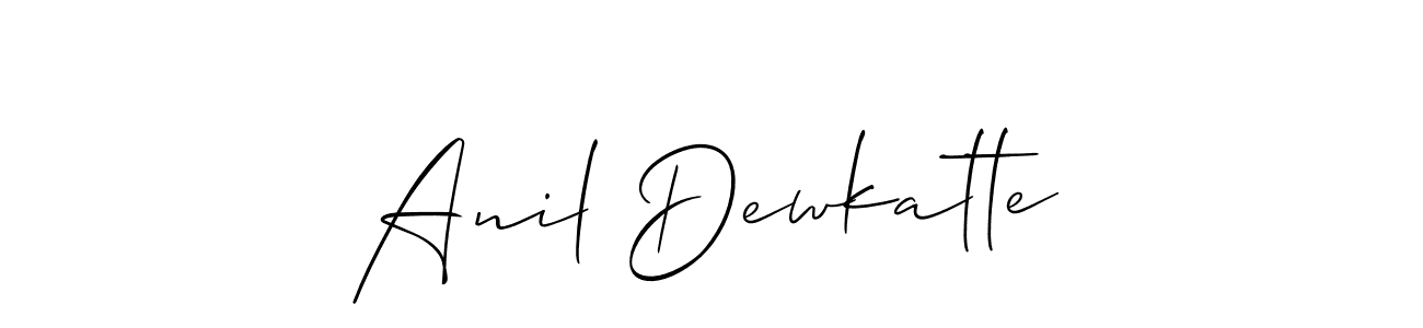 Create a beautiful signature design for name Anil Dewkatte. With this signature (Allison_Script) fonts, you can make a handwritten signature for free. Anil Dewkatte signature style 2 images and pictures png