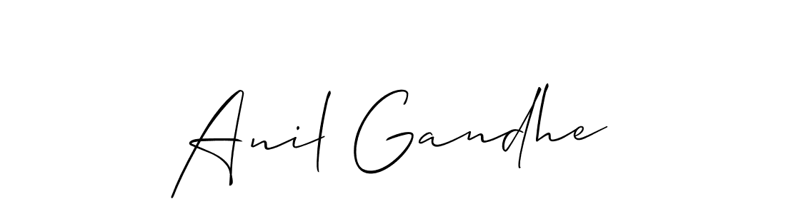 Also we have Anil Gandhe name is the best signature style. Create professional handwritten signature collection using Allison_Script autograph style. Anil Gandhe signature style 2 images and pictures png