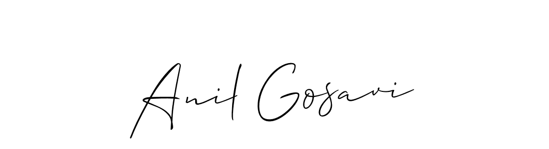 Design your own signature with our free online signature maker. With this signature software, you can create a handwritten (Allison_Script) signature for name Anil Gosavi. Anil Gosavi signature style 2 images and pictures png