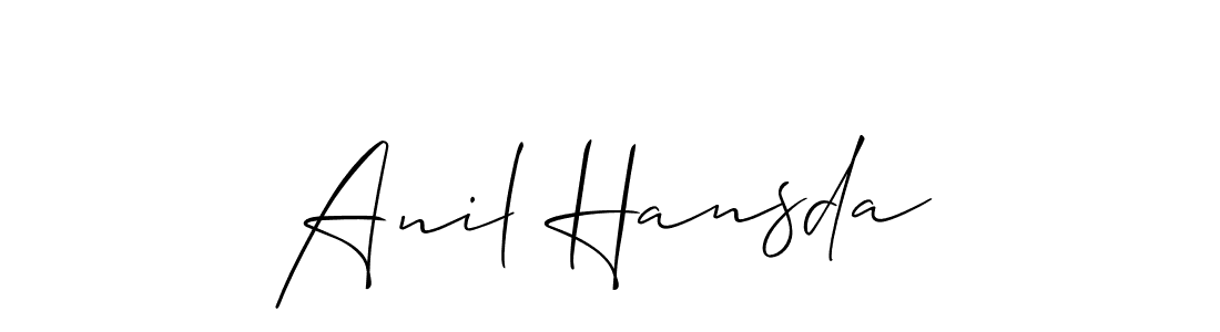 How to Draw Anil Hansda signature style? Allison_Script is a latest design signature styles for name Anil Hansda. Anil Hansda signature style 2 images and pictures png