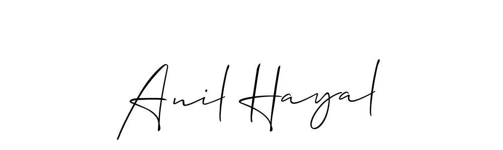 Design your own signature with our free online signature maker. With this signature software, you can create a handwritten (Allison_Script) signature for name Anil Hayal. Anil Hayal signature style 2 images and pictures png