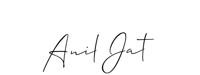 Also we have Anil Jat name is the best signature style. Create professional handwritten signature collection using Allison_Script autograph style. Anil Jat signature style 2 images and pictures png