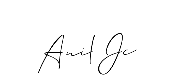 The best way (Allison_Script) to make a short signature is to pick only two or three words in your name. The name Anil Jc include a total of six letters. For converting this name. Anil Jc signature style 2 images and pictures png