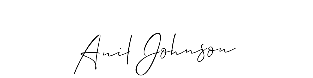 Use a signature maker to create a handwritten signature online. With this signature software, you can design (Allison_Script) your own signature for name Anil Johnson. Anil Johnson signature style 2 images and pictures png