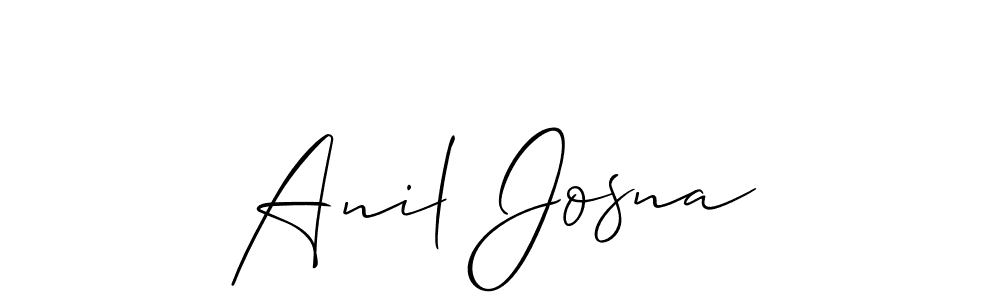 Design your own signature with our free online signature maker. With this signature software, you can create a handwritten (Allison_Script) signature for name Anil Josna. Anil Josna signature style 2 images and pictures png