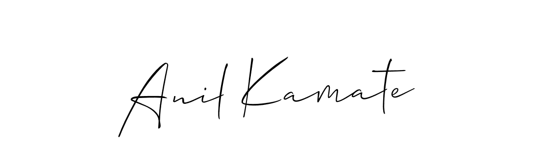 Use a signature maker to create a handwritten signature online. With this signature software, you can design (Allison_Script) your own signature for name Anil Kamate. Anil Kamate signature style 2 images and pictures png