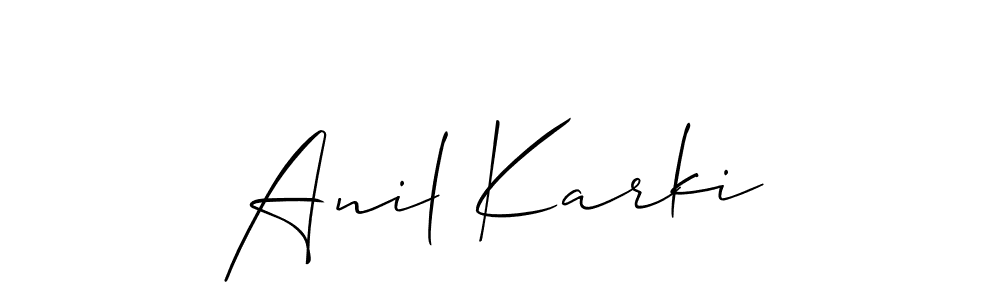 Best and Professional Signature Style for Anil Karki. Allison_Script Best Signature Style Collection. Anil Karki signature style 2 images and pictures png