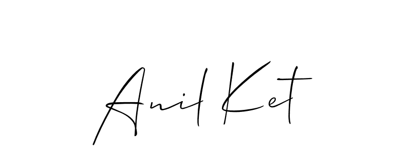 Design your own signature with our free online signature maker. With this signature software, you can create a handwritten (Allison_Script) signature for name Anil Ket. Anil Ket signature style 2 images and pictures png