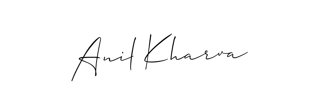 It looks lik you need a new signature style for name Anil Kharva. Design unique handwritten (Allison_Script) signature with our free signature maker in just a few clicks. Anil Kharva signature style 2 images and pictures png
