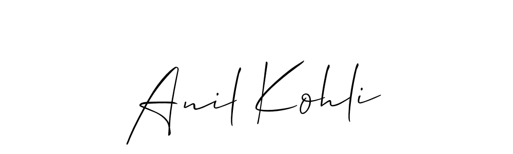 The best way (Allison_Script) to make a short signature is to pick only two or three words in your name. The name Anil Kohli include a total of six letters. For converting this name. Anil Kohli signature style 2 images and pictures png