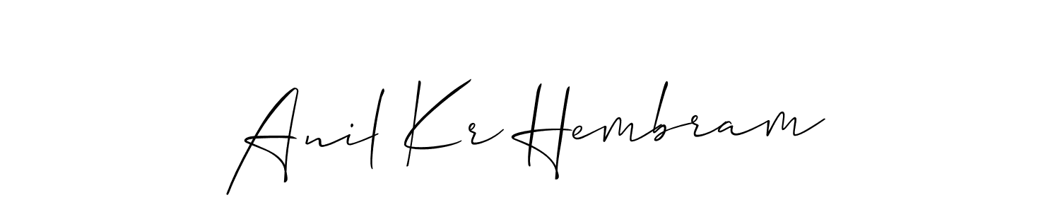 You can use this online signature creator to create a handwritten signature for the name Anil Kr Hembram. This is the best online autograph maker. Anil Kr Hembram signature style 2 images and pictures png