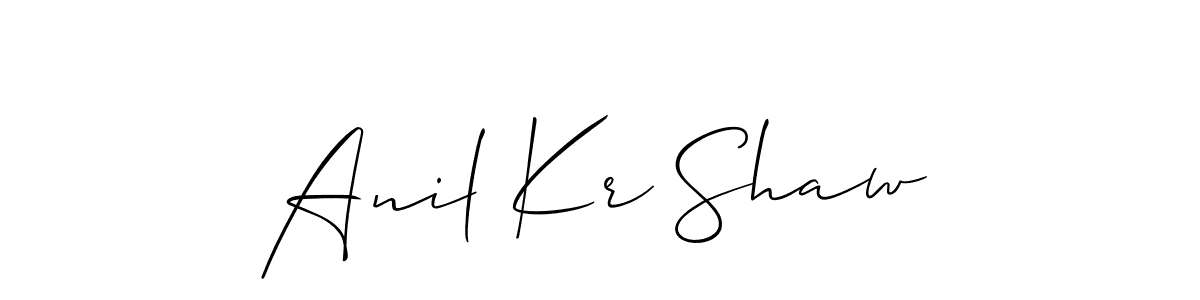 Anil Kr Shaw stylish signature style. Best Handwritten Sign (Allison_Script) for my name. Handwritten Signature Collection Ideas for my name Anil Kr Shaw. Anil Kr Shaw signature style 2 images and pictures png