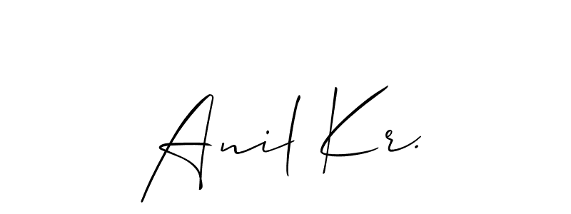 How to Draw Anil Kr. signature style? Allison_Script is a latest design signature styles for name Anil Kr.. Anil Kr. signature style 2 images and pictures png