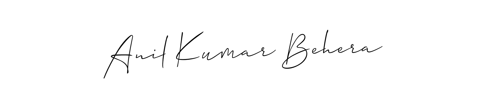 Also we have Anil Kumar Behera name is the best signature style. Create professional handwritten signature collection using Allison_Script autograph style. Anil Kumar Behera signature style 2 images and pictures png