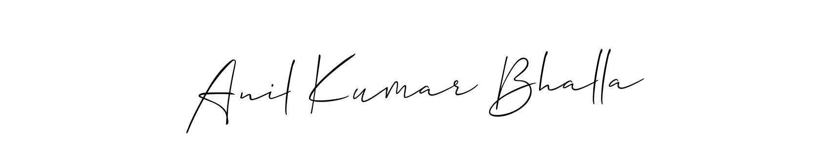 How to make Anil Kumar Bhalla signature? Allison_Script is a professional autograph style. Create handwritten signature for Anil Kumar Bhalla name. Anil Kumar Bhalla signature style 2 images and pictures png