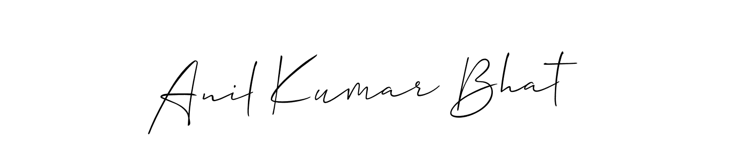 Anil Kumar Bhat stylish signature style. Best Handwritten Sign (Allison_Script) for my name. Handwritten Signature Collection Ideas for my name Anil Kumar Bhat. Anil Kumar Bhat signature style 2 images and pictures png