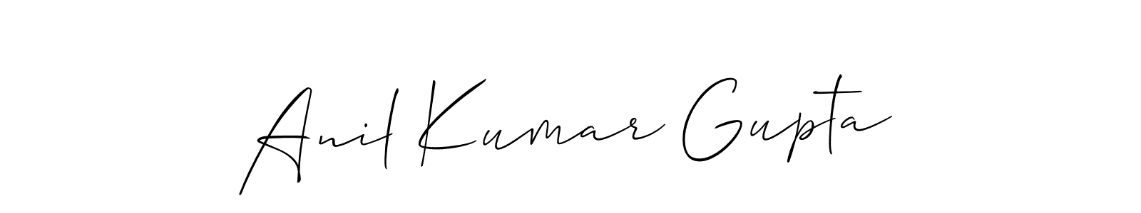 Make a beautiful signature design for name Anil Kumar Gupta. With this signature (Allison_Script) style, you can create a handwritten signature for free. Anil Kumar Gupta signature style 2 images and pictures png