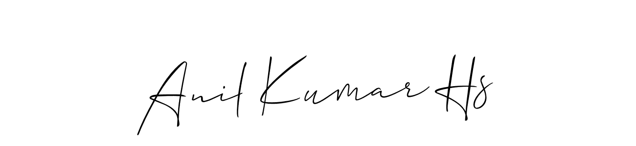 Design your own signature with our free online signature maker. With this signature software, you can create a handwritten (Allison_Script) signature for name Anil Kumar Hs. Anil Kumar Hs signature style 2 images and pictures png