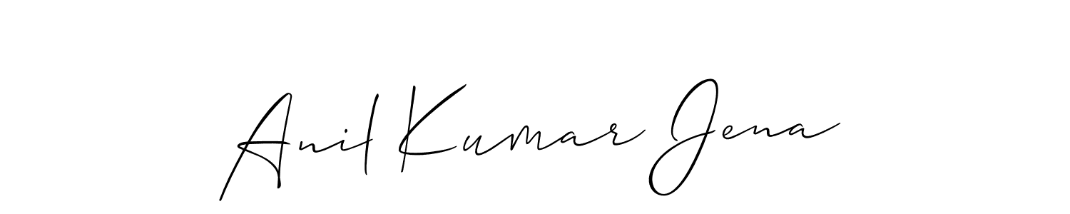 The best way (Allison_Script) to make a short signature is to pick only two or three words in your name. The name Anil Kumar Jena include a total of six letters. For converting this name. Anil Kumar Jena signature style 2 images and pictures png