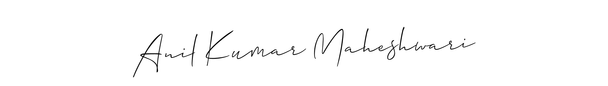 Use a signature maker to create a handwritten signature online. With this signature software, you can design (Allison_Script) your own signature for name Anil Kumar Maheshwari. Anil Kumar Maheshwari signature style 2 images and pictures png