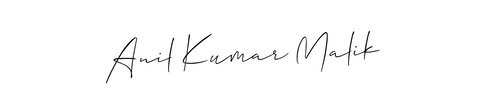 How to make Anil Kumar Malik signature? Allison_Script is a professional autograph style. Create handwritten signature for Anil Kumar Malik name. Anil Kumar Malik signature style 2 images and pictures png