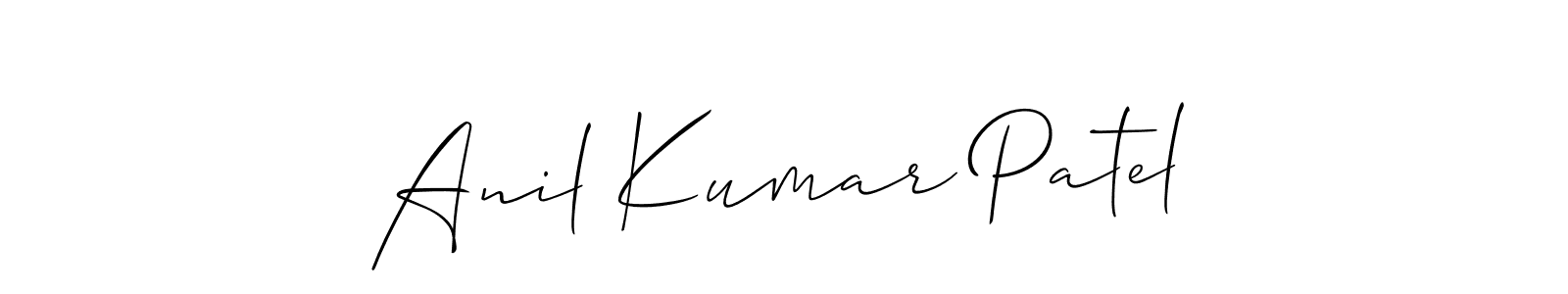 You should practise on your own different ways (Allison_Script) to write your name (Anil Kumar Patel) in signature. don't let someone else do it for you. Anil Kumar Patel signature style 2 images and pictures png