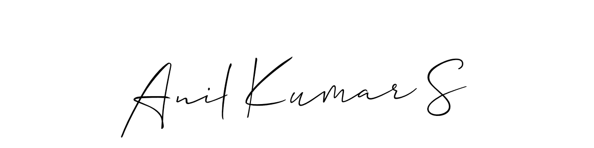 How to make Anil Kumar S name signature. Use Allison_Script style for creating short signs online. This is the latest handwritten sign. Anil Kumar S signature style 2 images and pictures png