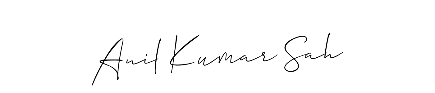 How to make Anil Kumar Sah name signature. Use Allison_Script style for creating short signs online. This is the latest handwritten sign. Anil Kumar Sah signature style 2 images and pictures png