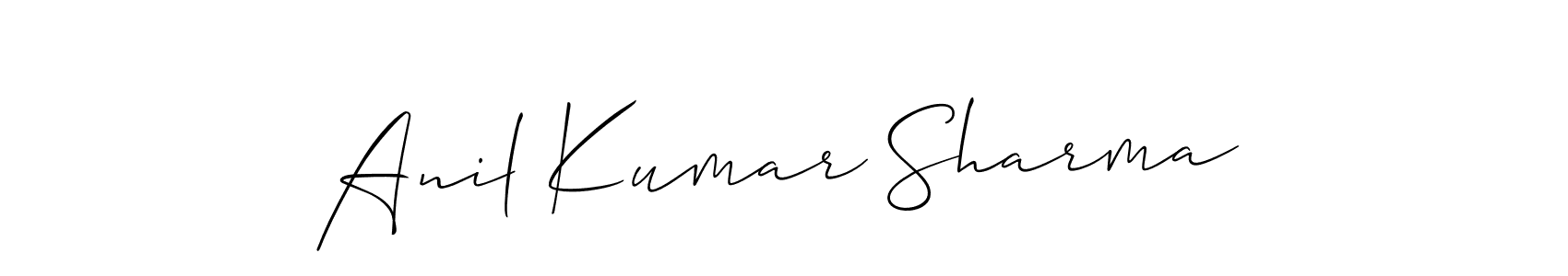 Also we have Anil Kumar Sharma name is the best signature style. Create professional handwritten signature collection using Allison_Script autograph style. Anil Kumar Sharma signature style 2 images and pictures png