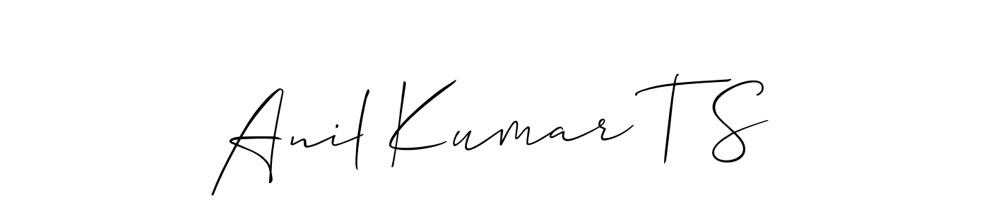 Best and Professional Signature Style for Anil Kumar T S. Allison_Script Best Signature Style Collection. Anil Kumar T S signature style 2 images and pictures png