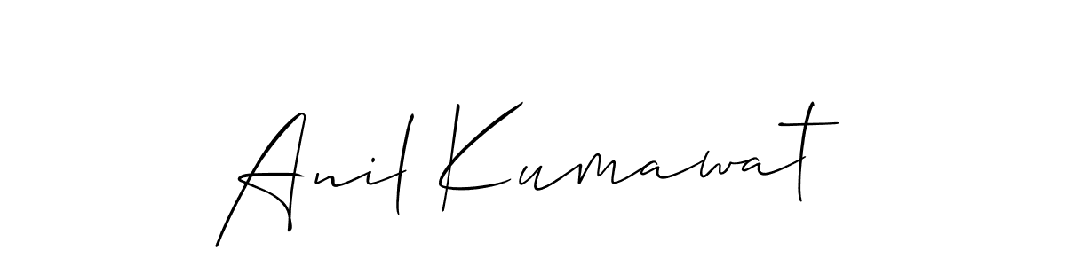 Design your own signature with our free online signature maker. With this signature software, you can create a handwritten (Allison_Script) signature for name Anil Kumawat. Anil Kumawat signature style 2 images and pictures png